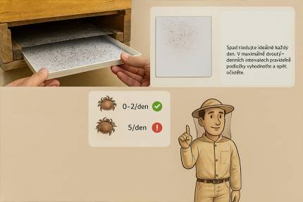 Obrázek Monitoring des Abfalls der Varroamilbe Varroa destructor