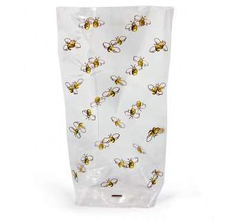 Dárková celofánová taška s motiveCellophan-Geschenktüte mit Bienenmotiv 100 Stückm včely 100 ks