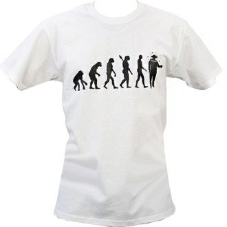ApiSina T-Shirt „Evolution“, weiß