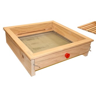 Vollständig vergitterter Varroaboden – Komplett mit herausziehbarem Edelstahlgitter – 3 cm
