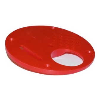 Runder Fluglochschieber Kunststoff - 6,8 cm - rot