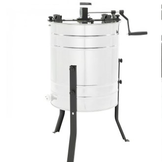 3-Waben Diagonal Honigschleuder mit Handantrieb, Universalkorb BASIC Lyson FI Ø50,