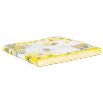 Papier-Servietten „Biene mit Honig und Waben“ – 20 Stück