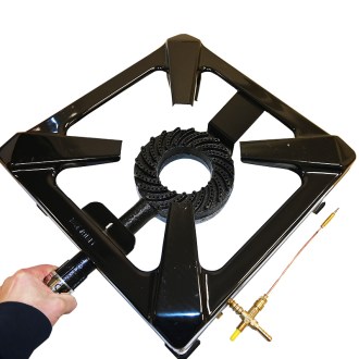Industriegaskocher - quadratisch - Piezo - ohne Regler