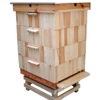 Dadant Blatt Bienenstock 4x145 - Holz, isoliert, mit Rahmen - für 10 Rahmen
