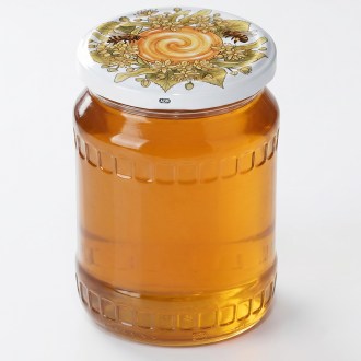 Deckel für Glas TO 82 - Bienen, Linde und Honig - HOJ1
