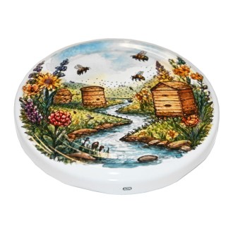 Deckel für Glas TO 82 - Bienenstöcke am Bach - HOJ2