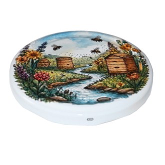 Deckel für Glas TO 82 - Bienenstöcke am Bach - HOJ2
