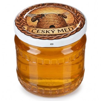 Deckel für Glas TO 82 - Tschechischer Honig und Bienenkorb - HOJ3