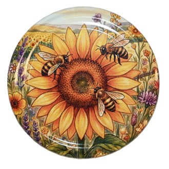 Deckel für Glas TO 82 – Gemalte Sonnenblume 700 Stk. – ganze Karton – HOJ4