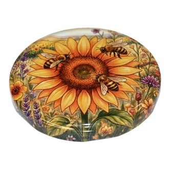 Deckel für Glas TO 82 – Gemalte Sonnenblume 700 Stk. – ganze Karton – HOJ4