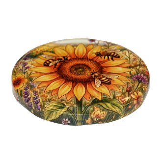 Deckel für Glas TO 82 – Gemalte Sonnenblume 700 Stk. – ganze Karton – HOJ4