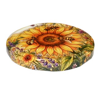 Deckel für Glas TO 82 – Gemalte Sonnenblume 700 Stk. – ganze Karton – HOJ4