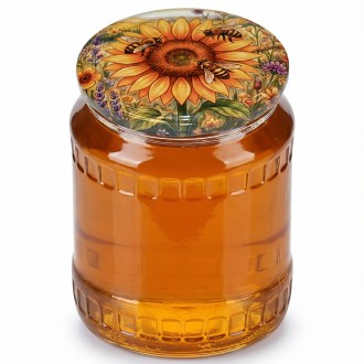Deckel für Glas TO 82 – Gemalte Sonnenblume 700 Stk. – ganze Karton – HOJ4