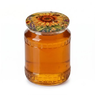 Deckel für Glas TO 82 – Gemalte Sonnenblume 700 Stk. – ganze Karton – HOJ4