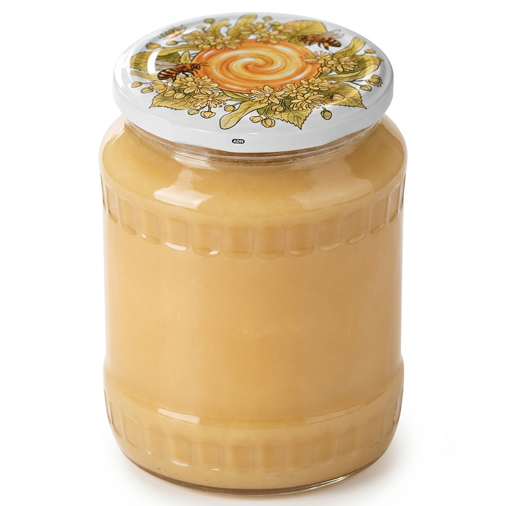 Deckel für Glas TO 82 - Bienen, Linde und Honig - HOJ1